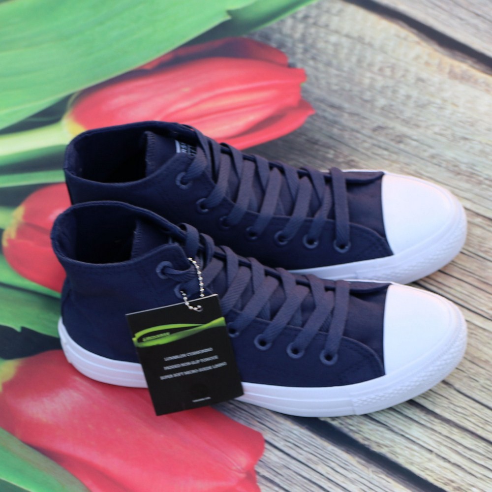 Giày Sneaker Chuck 2 Xanh Navy Nam Cổ Cao ZRS