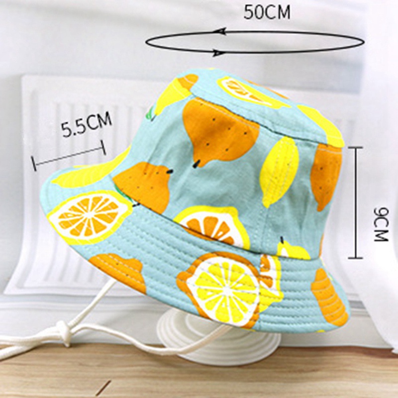 Mũ tai bèo chống nắng họa tiết trái cây đáng yêu thời trang mùa hè mới dành cho bé