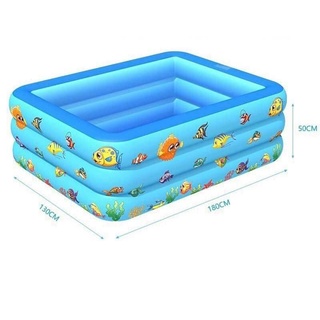 Bể bơi 1,8 mét kt 180x130x50cm đáy 2 lớp bơm hơi êm ái