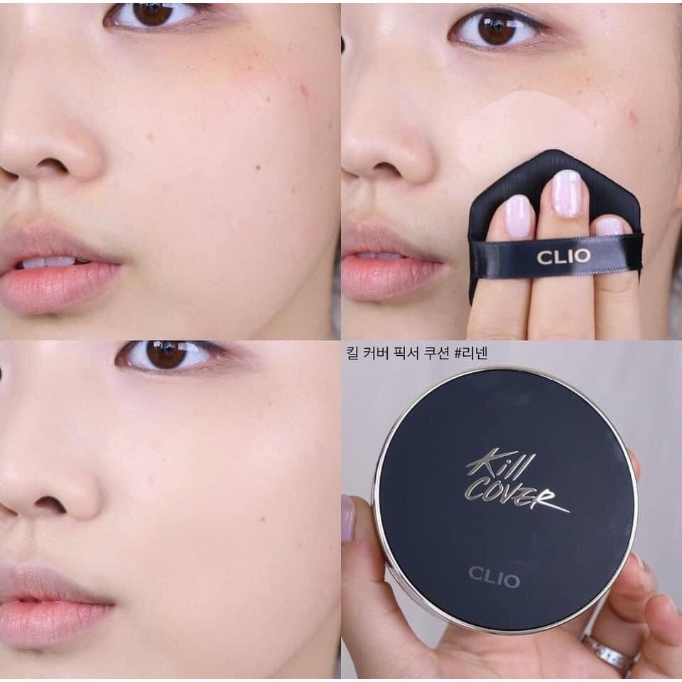 Cushion chống trôi, chống dính khẩu trang CLIO KILL COVER FIXER CUSHION SPF 50+ PA+++ ( đen) | BigBuy360 - bigbuy360.vn