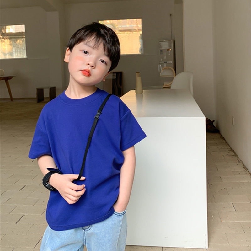 Áo phông trơn basic bé trai bé gái