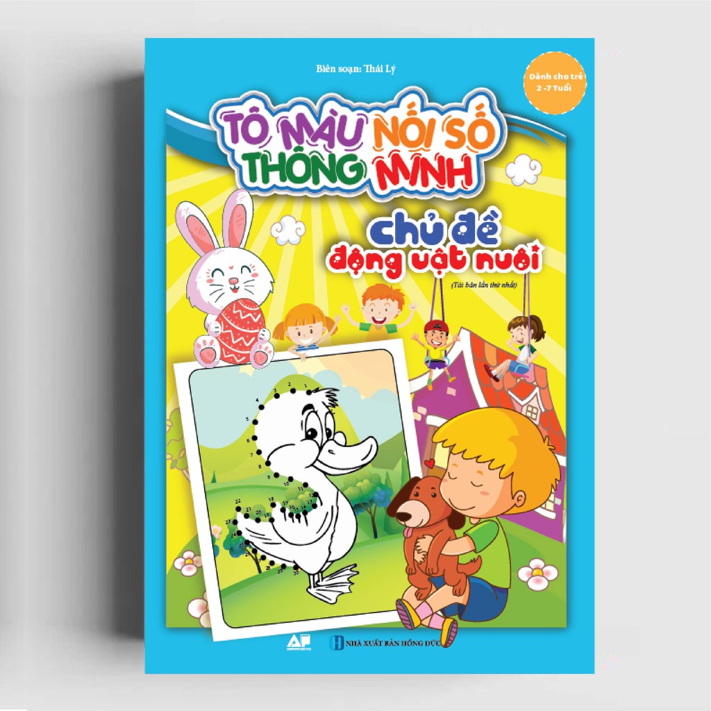 Sách - Combo 3 Cuốn Tô Màu Nối Số Thông Minh Chủ Đề Động Vật Nuôi, Động Vật Hoang Dã Và Động Vật Dưới Nước