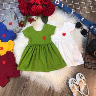 Combo 2 váy cotton cho bé gái