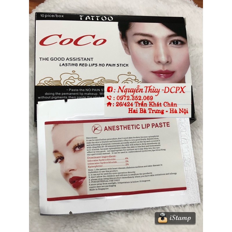 Tê ủ môi CoCo hộp 10miếng