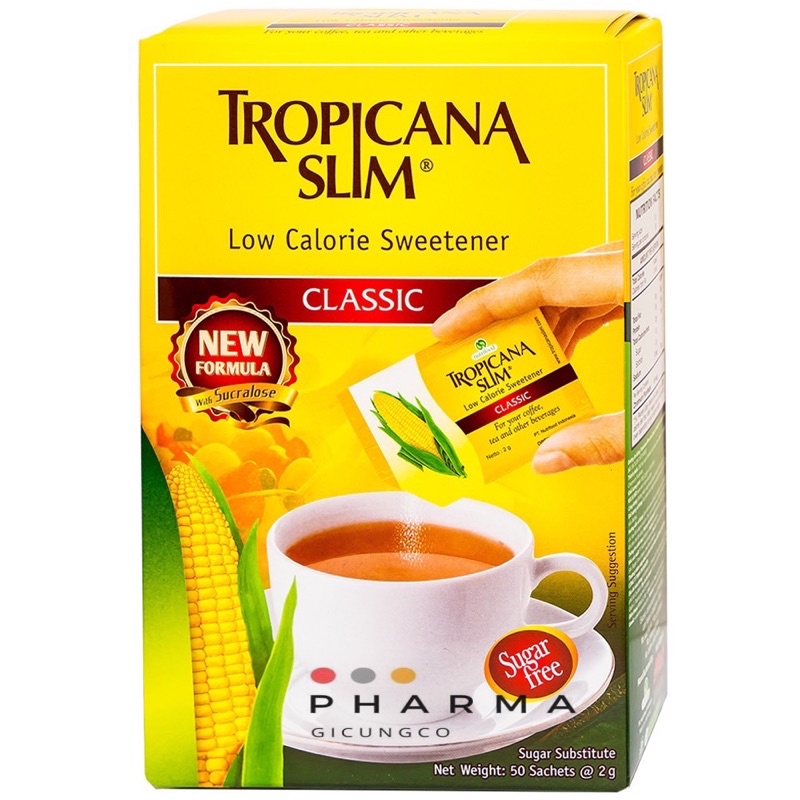 Hộp 50 Gói Đường bắp ăn kiêng không calo Tropicana Slim Diabetics Dành Cho