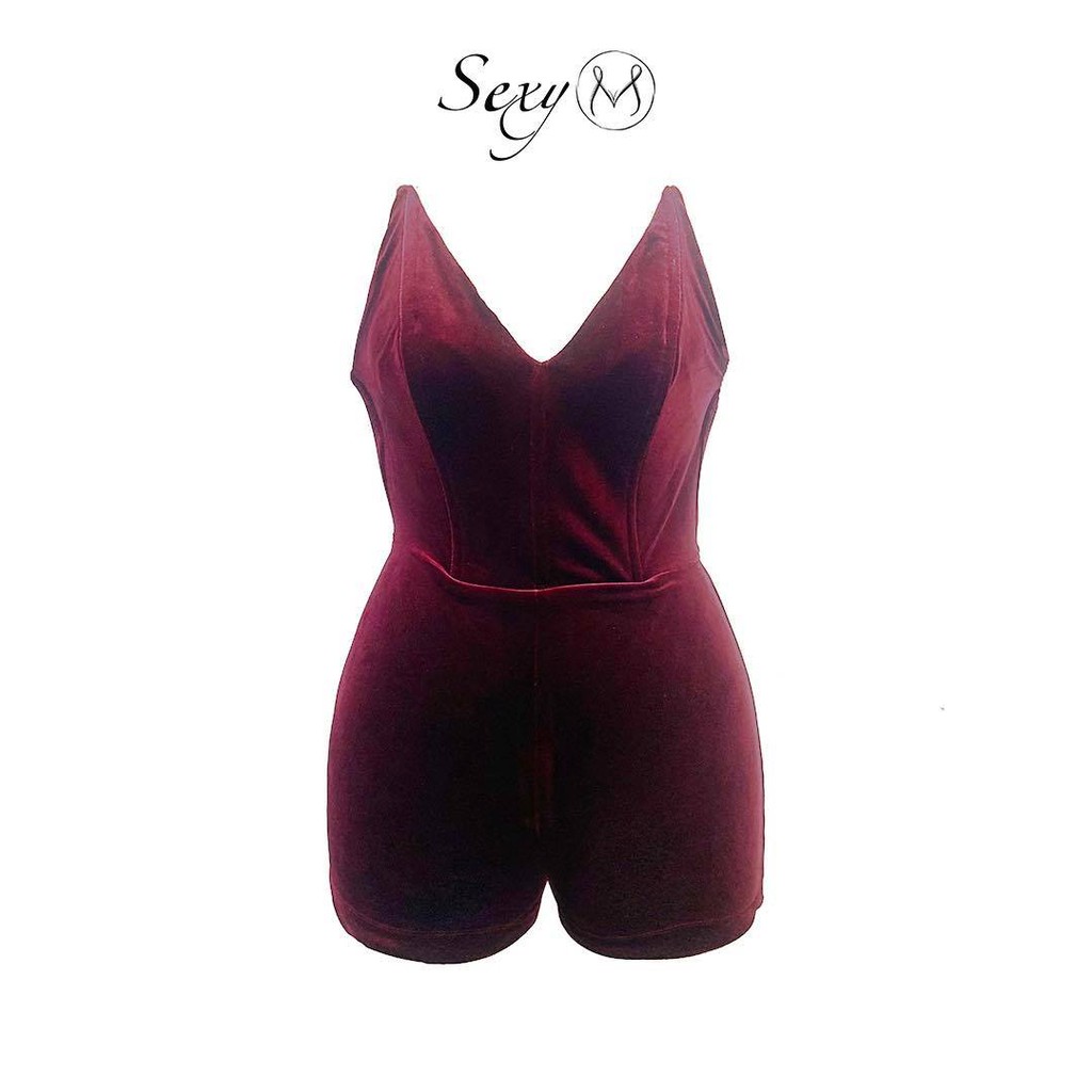 Bộ Liền Bodysuit Nhung Dáng Sorset Quần Đùi SANTA SUIT S056 [ORDER]