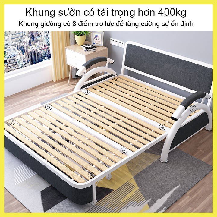 Giường Sofa Thông Minh Gấp Gọn,Ghế Sofa Tiết Kiệm Không Gian, KT:158x190