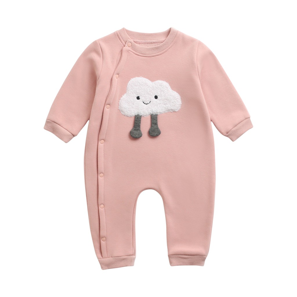 Romper Sanlutoz Chất Liệu Cotton Thời Trang Mùa Đông Cho Bé Gái