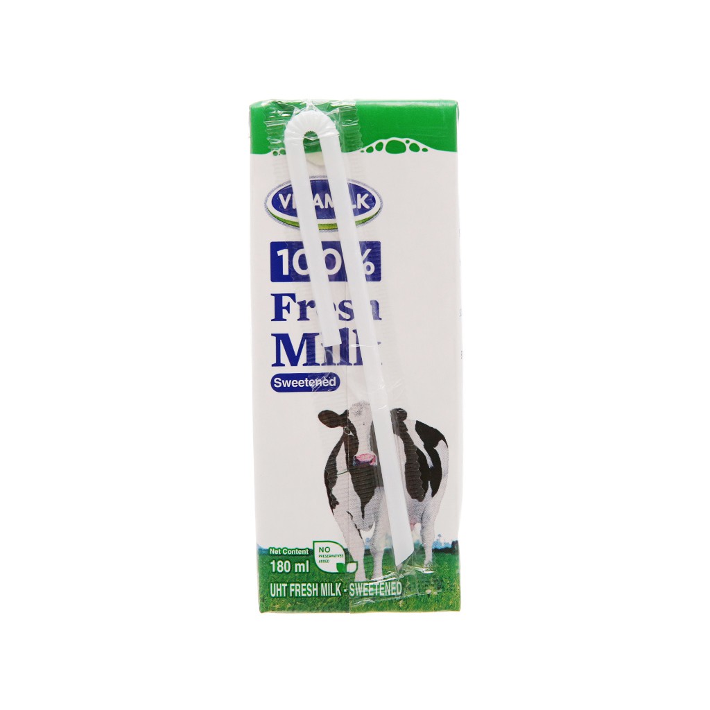 Lốc 4 hộp sữa Vinamilk có đường 180ml