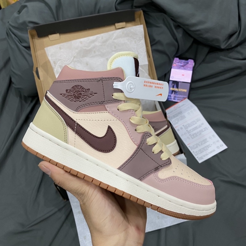 GIÀY AIR JD1 MID MILK TEA BROWR 1:1 SC [ FULL BOX + FREE SHIP ] | BigBuy360 - bigbuy360.vn