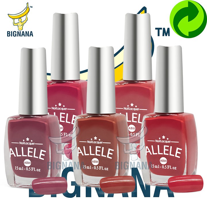 Các Tông Da Hồng, Ruốc, Mẫu Mới Sơn Móng Tay Allele - AE01 Chai 15ml An Toàn, Màu Sắc Đa Dạng