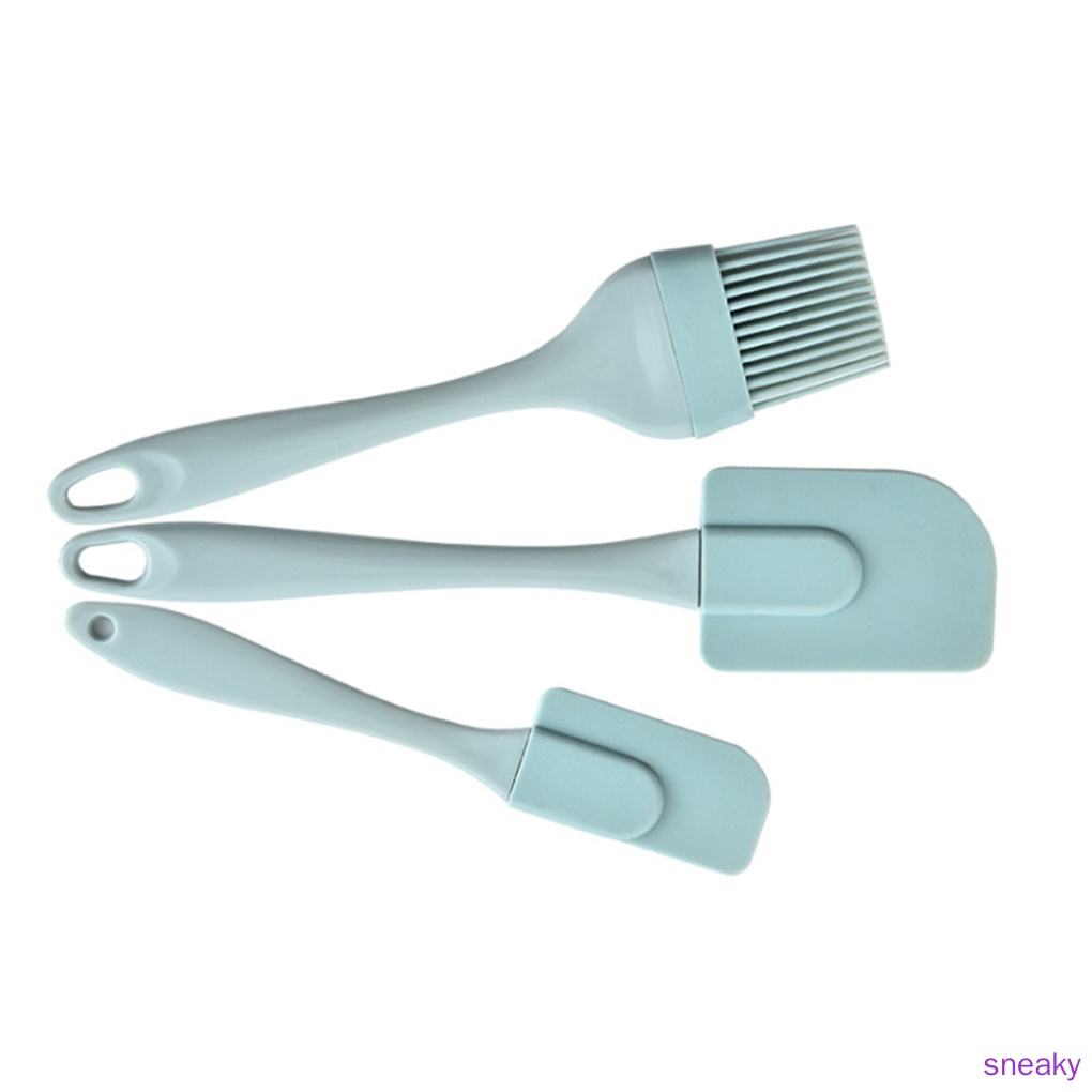 Bộ 3 Dụng Cụ Trộn Kem / Bơ Bằng Silicone Diy Tiện Dụng Cho Nhà Bếp