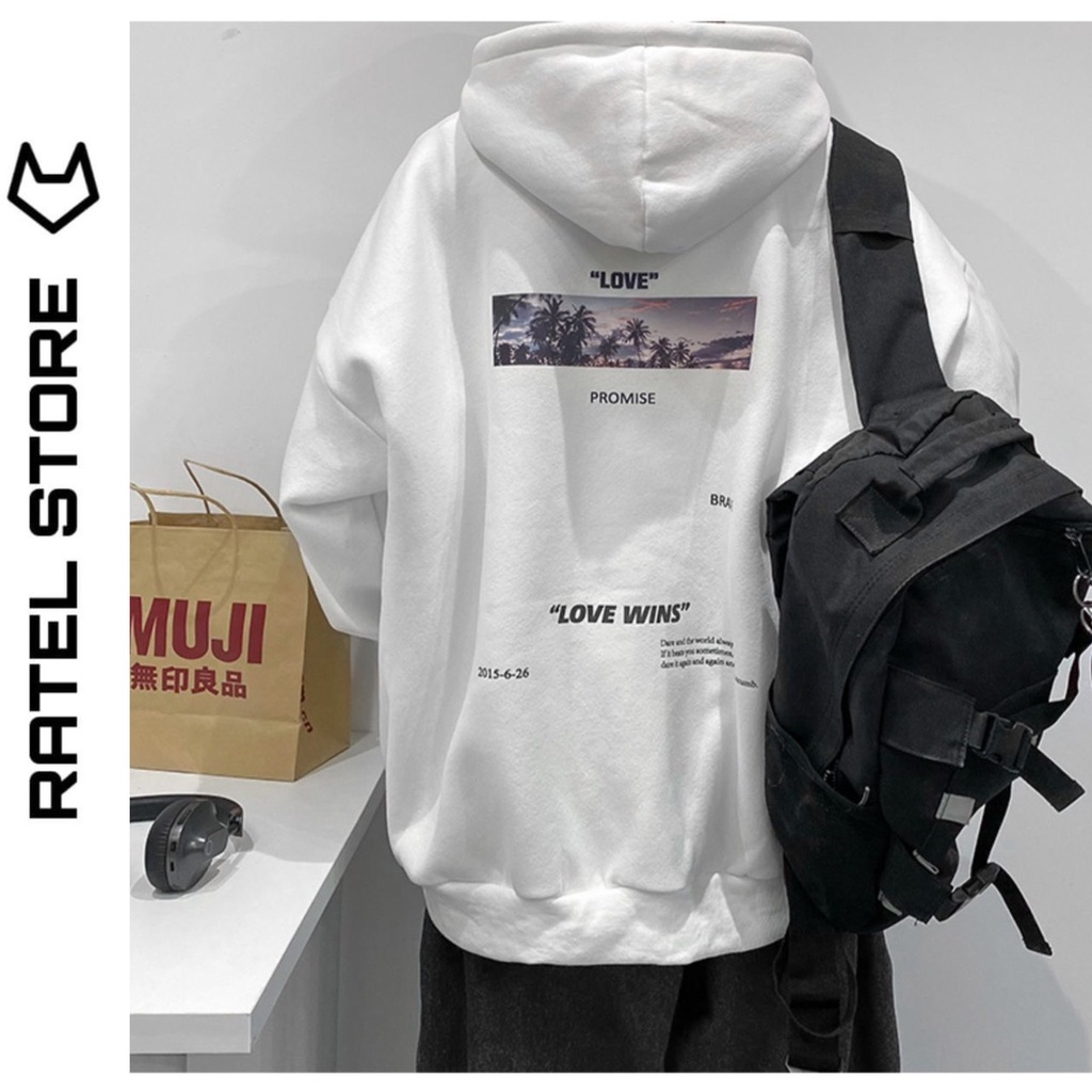 Áo Hoodie Local Brand Nỉ Bông Nam Nữ LOVE WIN Unisex Form Rộng