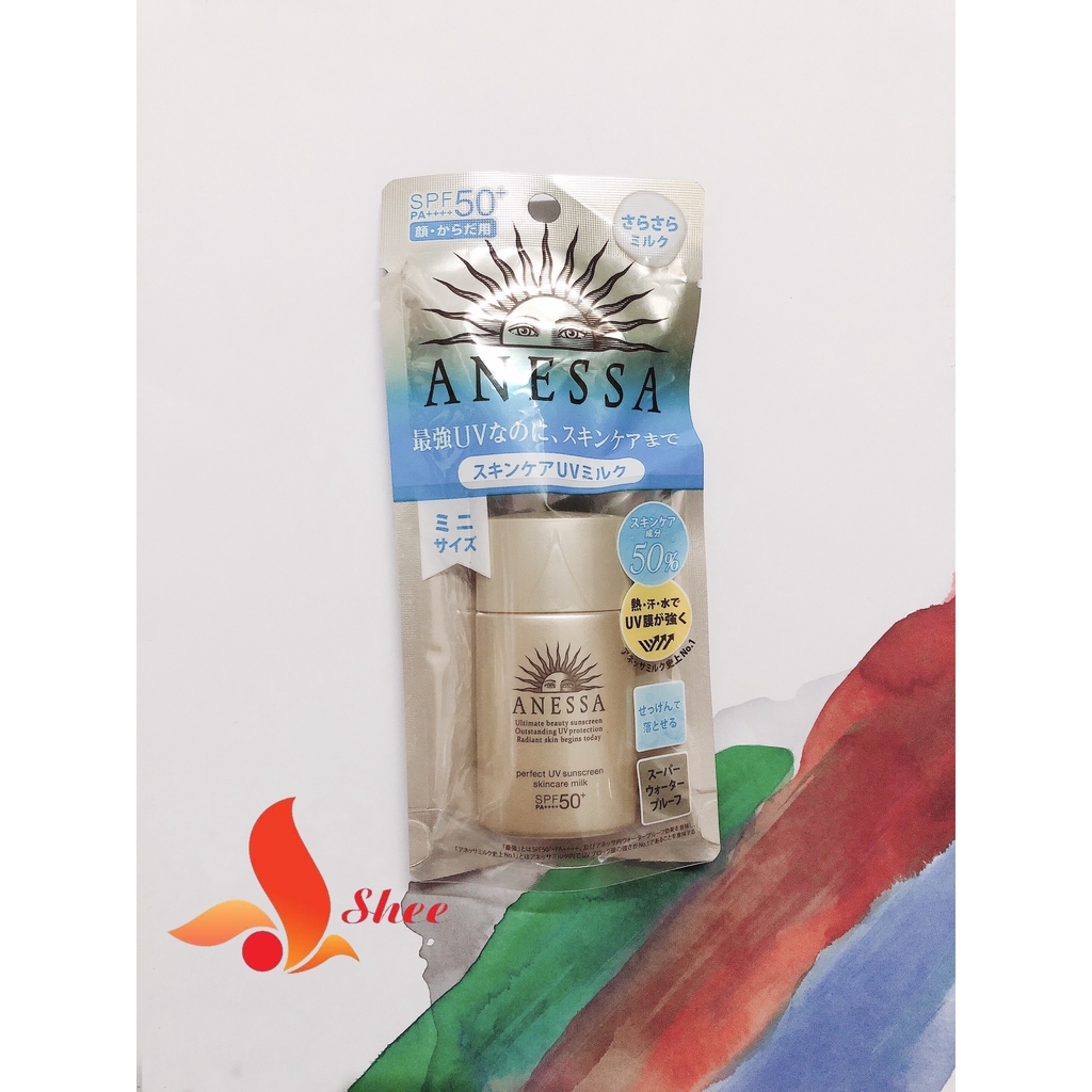 (Mini) Kem chống nắng ANESSA PERFECT UV SUNSCREEN MLID MILK cho da nhạy cảm, dầu mụn