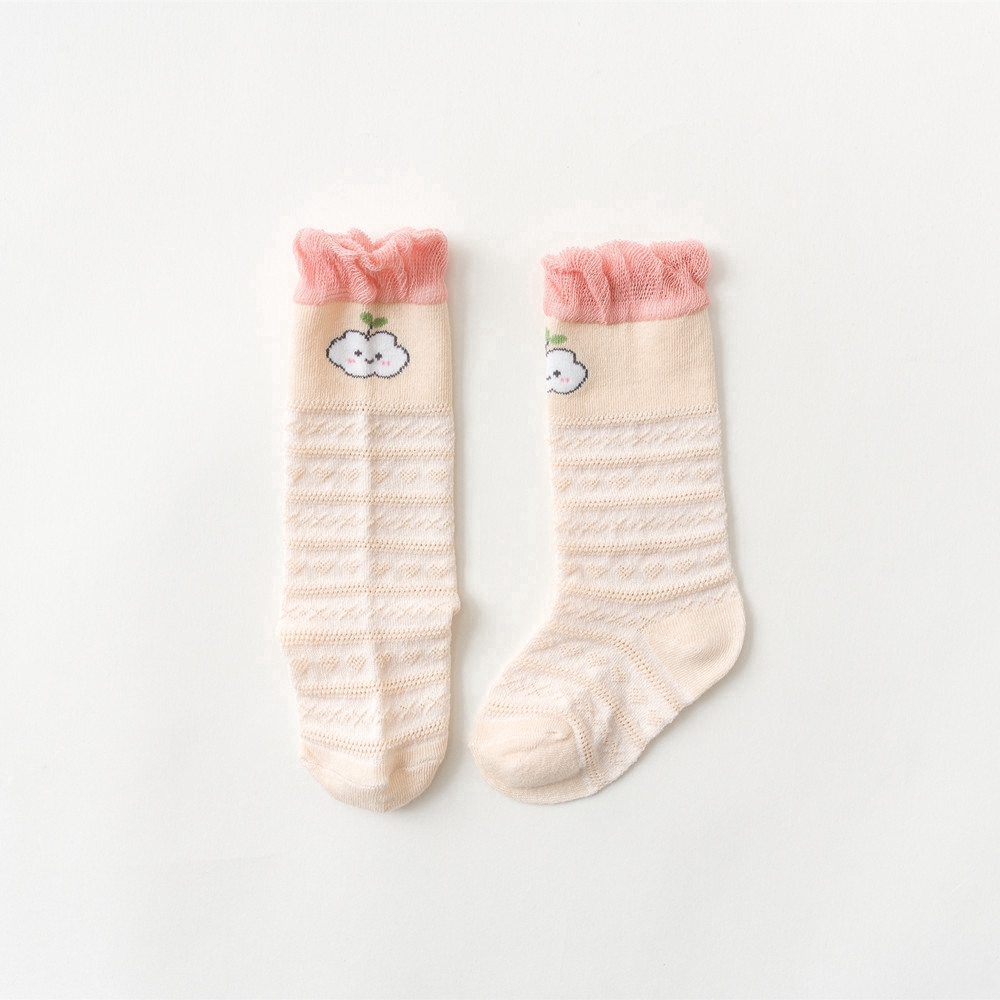 Đôi tất mỏng MAMIMAMIHOME dài đến gối bằng vải cotton chống muỗi dành cho bé trai bé gái