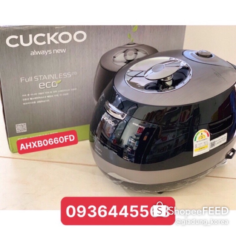 Nồi cơm điện Cao tần Cuckoo CRP-BHXB 0660FD 1.08L Bảo hành 24 tháng