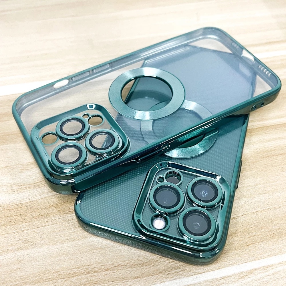 Ốp Điện Thoại Dẻo Trong Suốt Mạ Vàng Sang Trọng Chống Sốc Cho iphone 14 13 pro max iphone 11 13 12 pro max