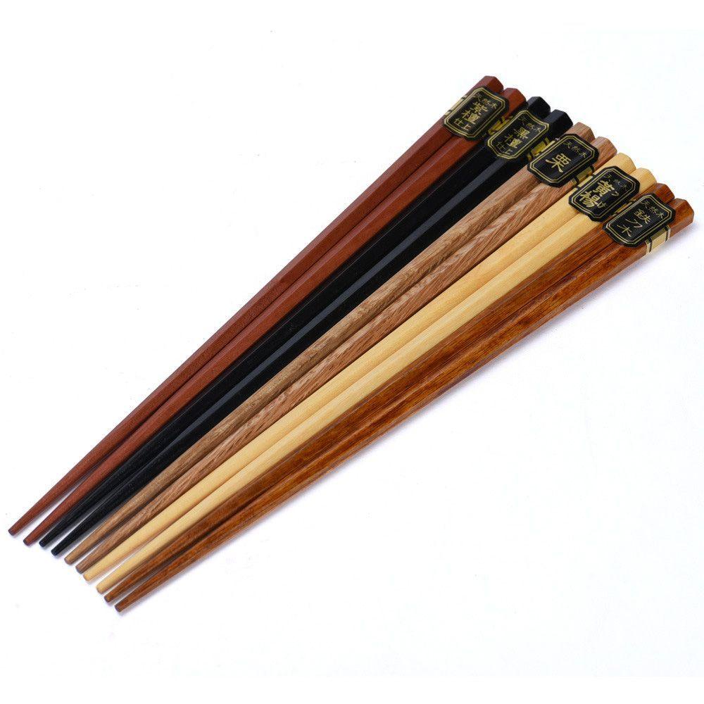 Nickolas Set 5 Đôi Đũa Cổ Điển Nhiều Màu Có Thể Tái Sử Dụng