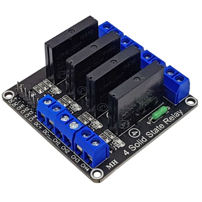 Mạch 4 relay ssr 5vdc 2a kích mức thấp Solid State Relay
