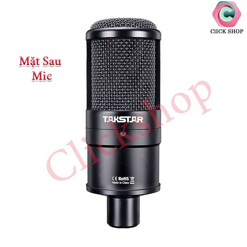 Mic Thu Âm Takstar PC-K220 là micro thu âm condenser 48v, màu đen huyền bí, cá tính, nối tiếp thành công Takstar PC-K200