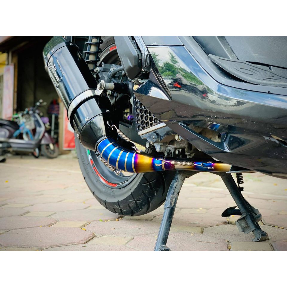 Cổ pô titan Sh 125, 150, 160, 350i  AB 125, 150, 160 , Vario 125, 150, 160
