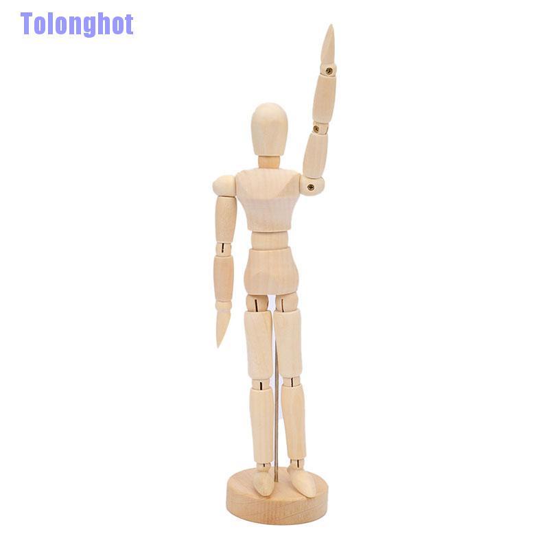 Mô hình búp bê ma nơ canh có khớp bằng gỗ dành cho trang trí nhà cửa vẽ tranh họa sĩ