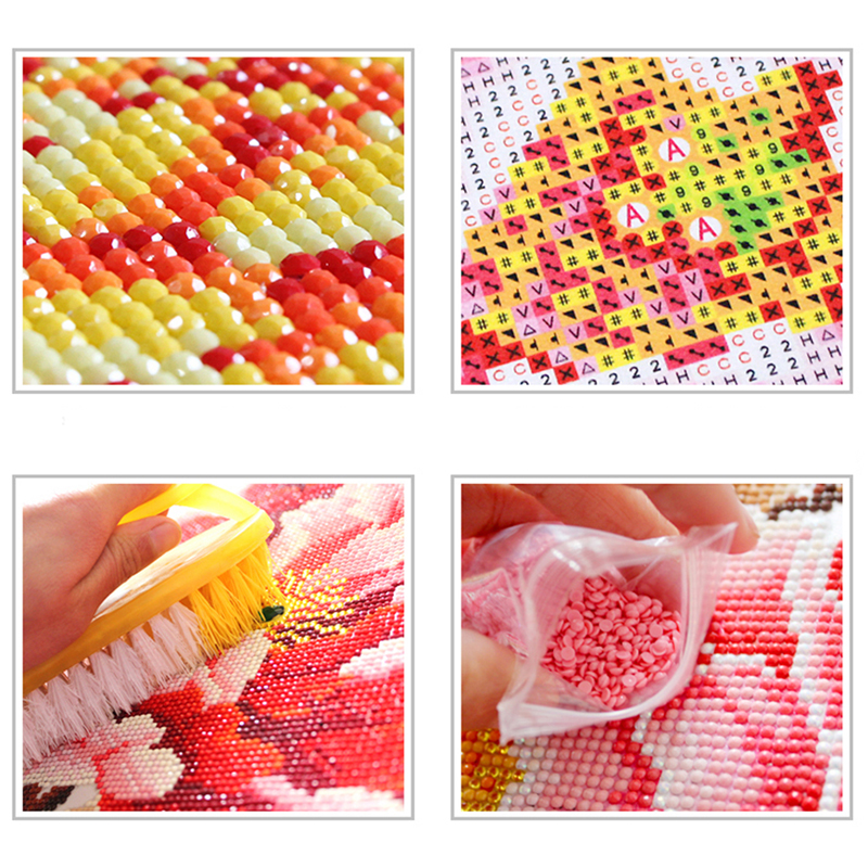 Bộ tranh đính đá tròn tự làm hình phong cảnh trang trí nhà cửa