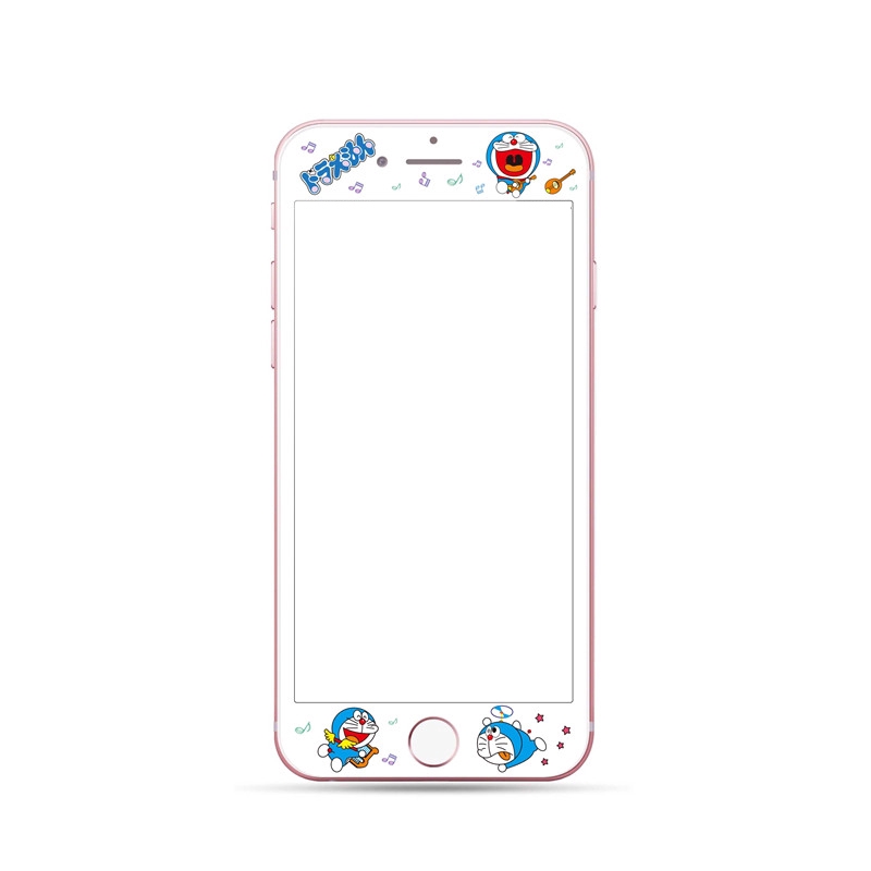 Miếng dán bảo vệ màn hình họa tiết hoạt hình doremon dễ thương cho iPhone 7plus 6 6S 6Plus 6sPlus