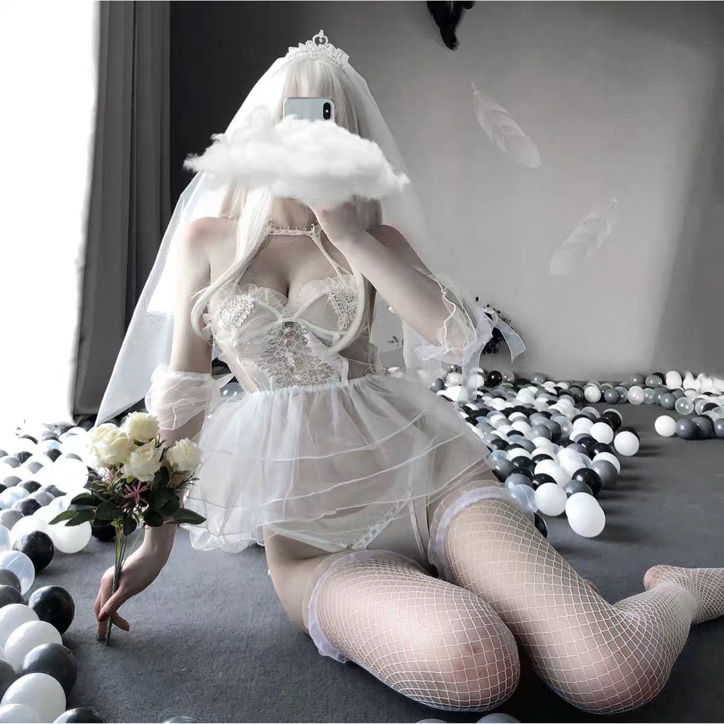 Ship nhanh 2h - Cosplay cô dâu sexy -LL365  Bộ đồ lót hóa trang cô dâu - váy ngủ cho cô dâu - cô chủ nhỏ chuyên s | BigBuy360 - bigbuy360.vn