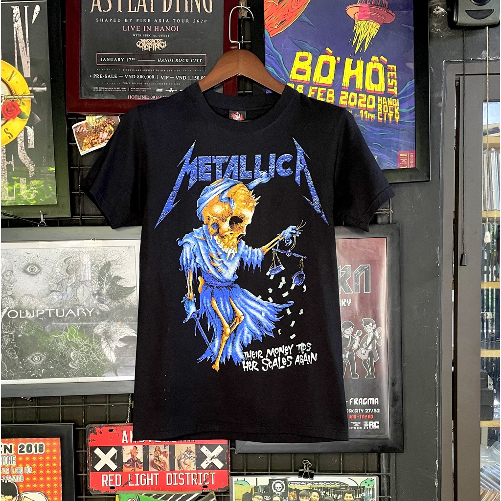 Áo Rock band tee phông / thun 100% cottong Thái Lan - Metallica TDM 1598 over size nam nữ