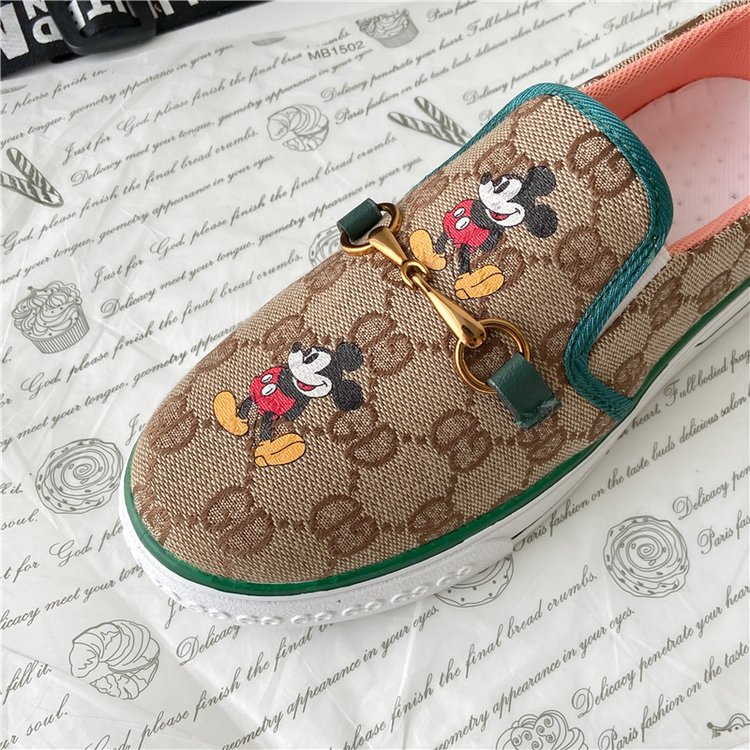 Fashionable Ulzzang Cartoon Printed Casual Lazy Shoes Slip-on Loafer Women Shoes