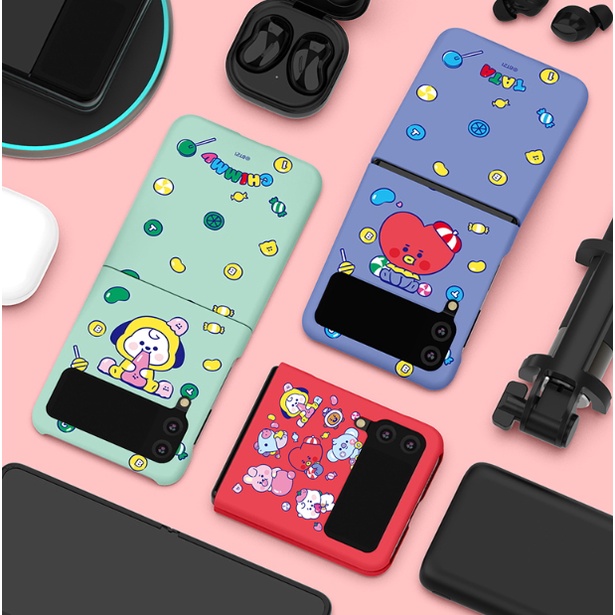 Bao da điện thoại in hình BT21 cho Samsung Galaxy Z FLIP 4 / Z FLIP4 5G