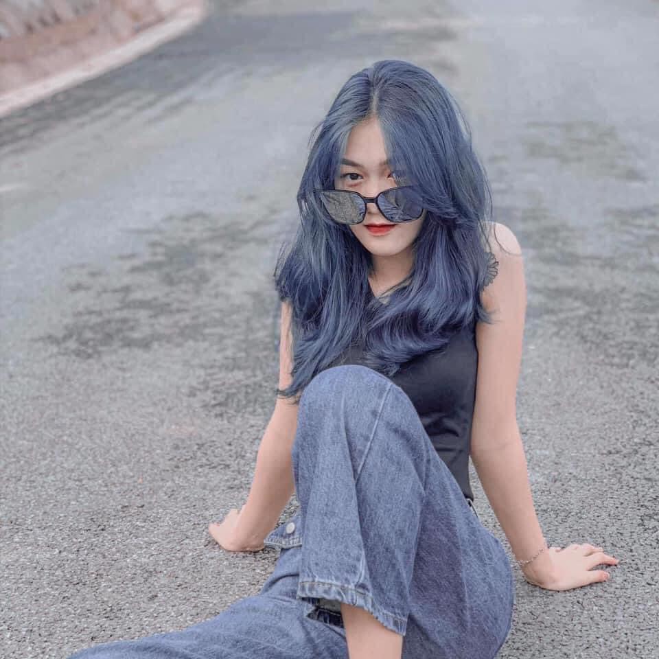 Thuốc nhuộm tóc Silver Blue/ Xanh ánh khói cần dùng Thuốc tẩy tóc