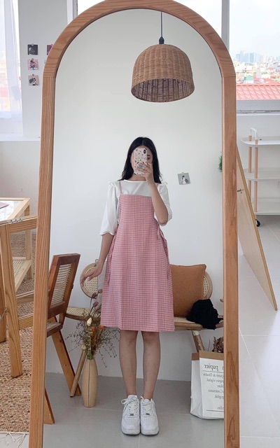 Đầm - Váy hai dây Ulzzang thắt nơ eo ( hình thật, sẵn)