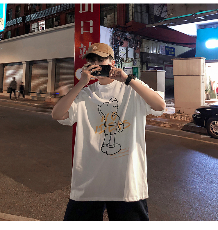 Áo Thun Nam Ngắn Tay Với 4 Màu Size M-8XL Họa Tiết Hoạt Hình