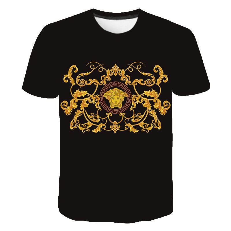 Áo Thun Tay Ngắn In Logo Versace Thời Trang Mùa Hè Cho Nam Và Nữ