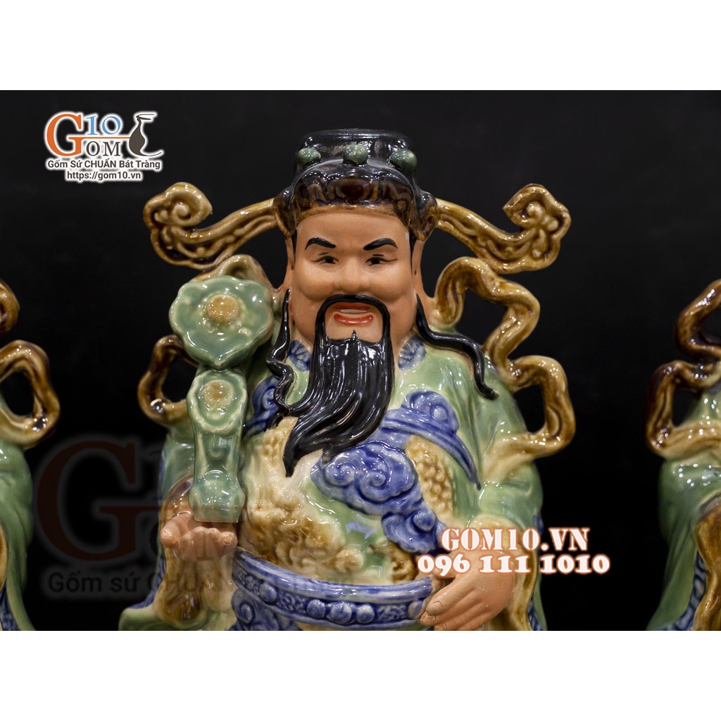 Bộ Tam Đa men màu Phúc - Lộc - Thọ