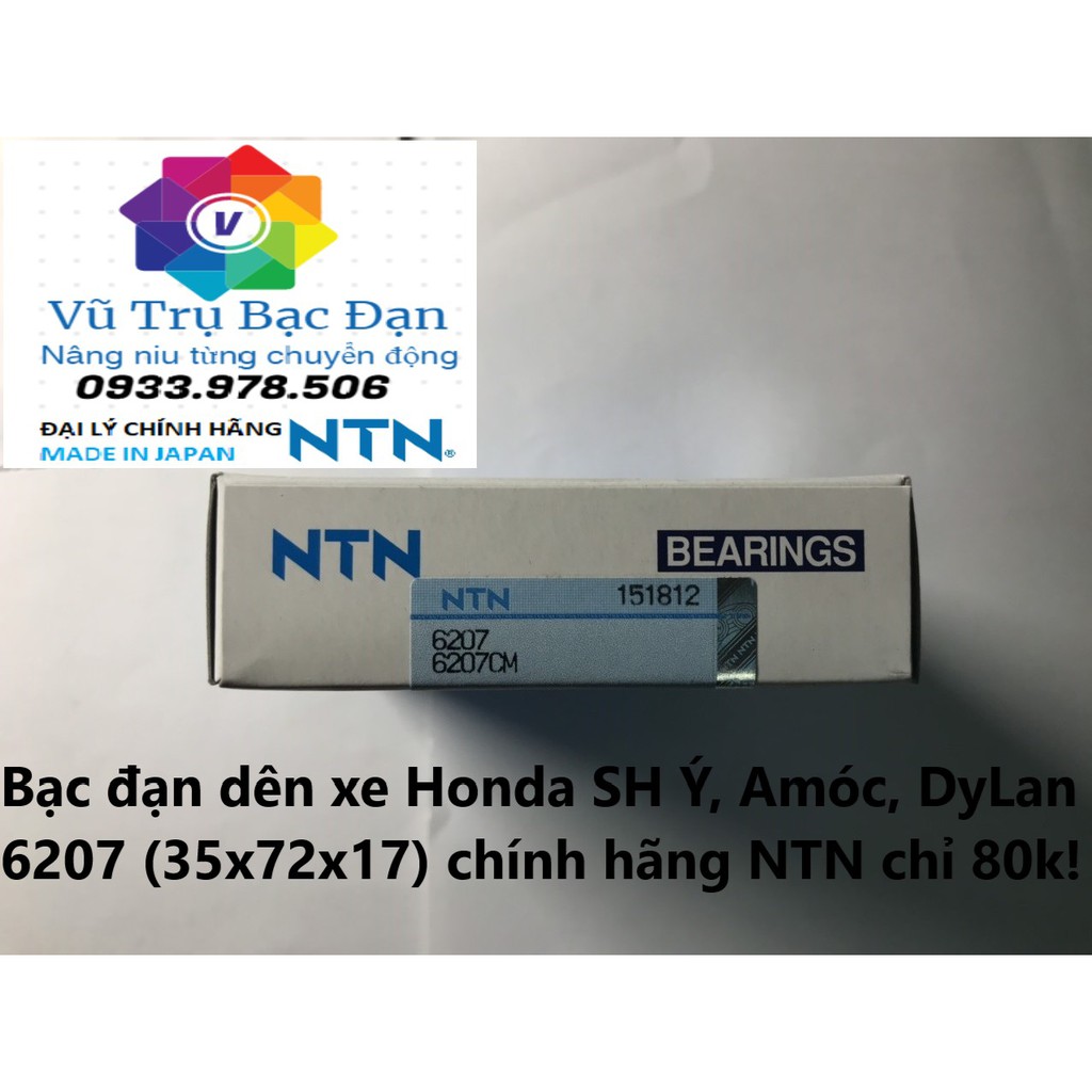 Vòng bi Bạc đạn NTN chính hãng xài cho dên xe AB, SH, Vario, PCX... mã số SC07A87,TMB205/56,25BC06,6207