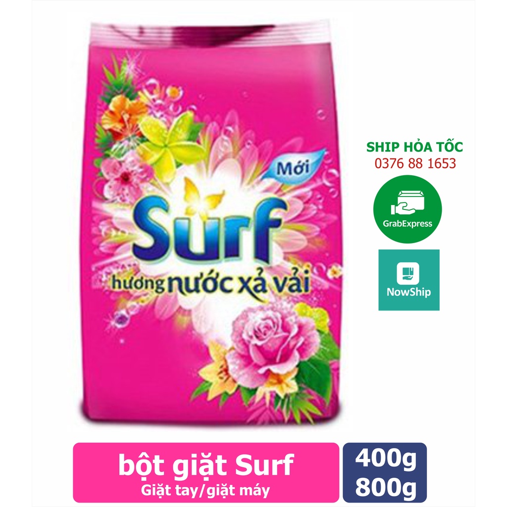 [Hoả Tốc] Bột giặt SURF Hương Nước xả Vải Ngát Hương Xuân Hồng 250g, 400g, 800g