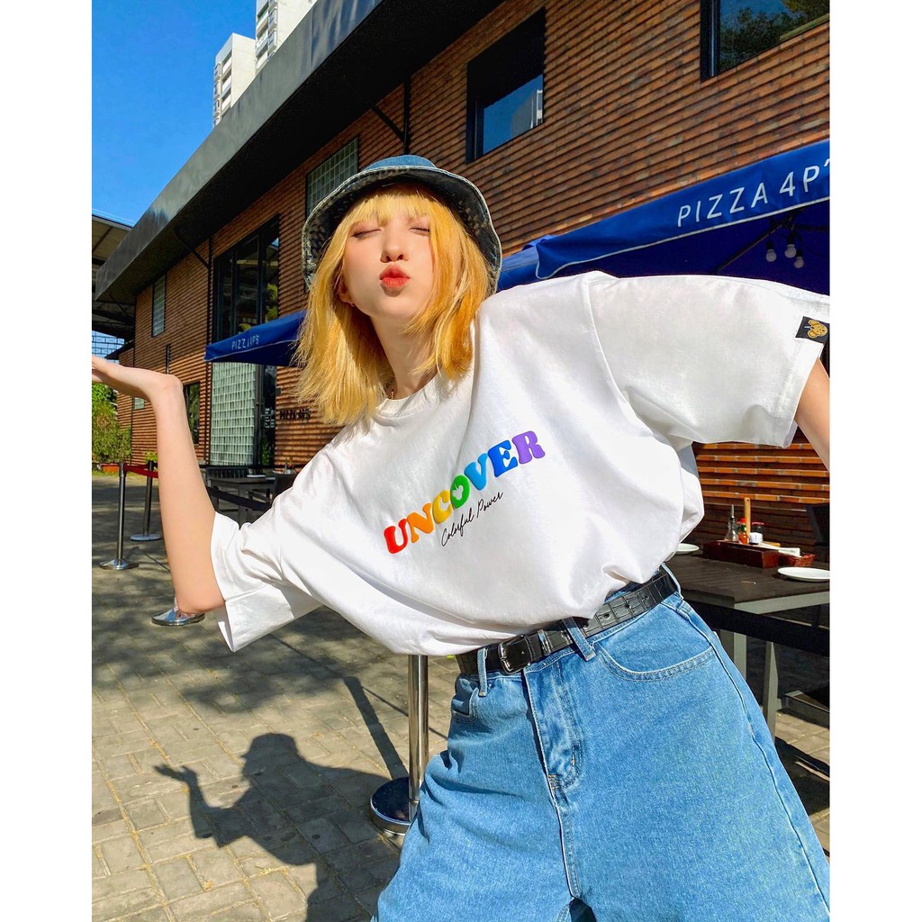 Áo thun local brand Uncover basic colorful , áo phông from rộng unisex , basic tee oversize nam nữ - Gin store