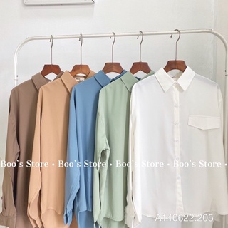 Áo Sơ mi cổ bẻ lệch vạt dài