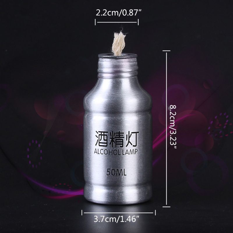 Đèn cồn mini bằng hợp kim nhôm 50ml chuyên dụng cho phòng thí nghiệm