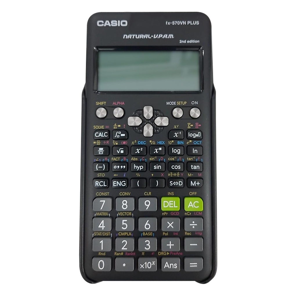 Máy tính học sinh Casio FX570VN plus_2nd Edition chính hãng _VN ĐEN