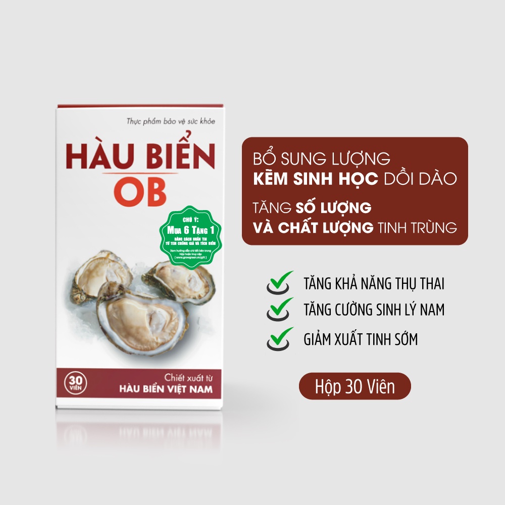 Hàu Biển OB ⚜️FREESHIP⚜️ Tăng Cường Sinh Lý Nam, Kéo Dài Thời Gian Quan Hệ Chai 30 Viên