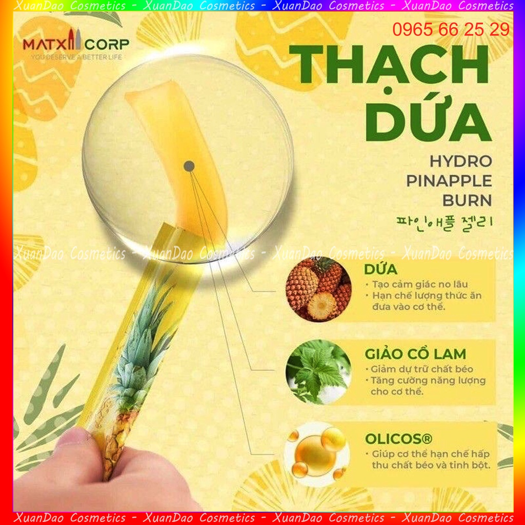 Chính hãng Thạch dứa giảm cân matxi corp thạch dứa Hydro Pinapple Burn giảm cân an toàn không phải thuốc