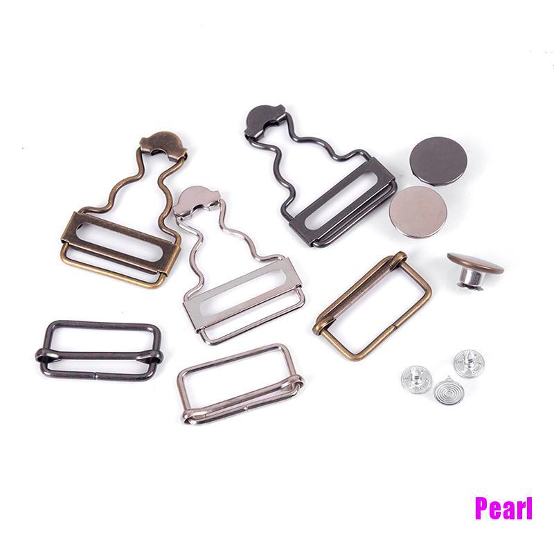 [ Mã 88FASHIONSALE1 giảm 10K đơn 50K ] 1 bộ quần yếm Denim đính nút kim loại có dây đeo | BigBuy360 - bigbuy360.vn