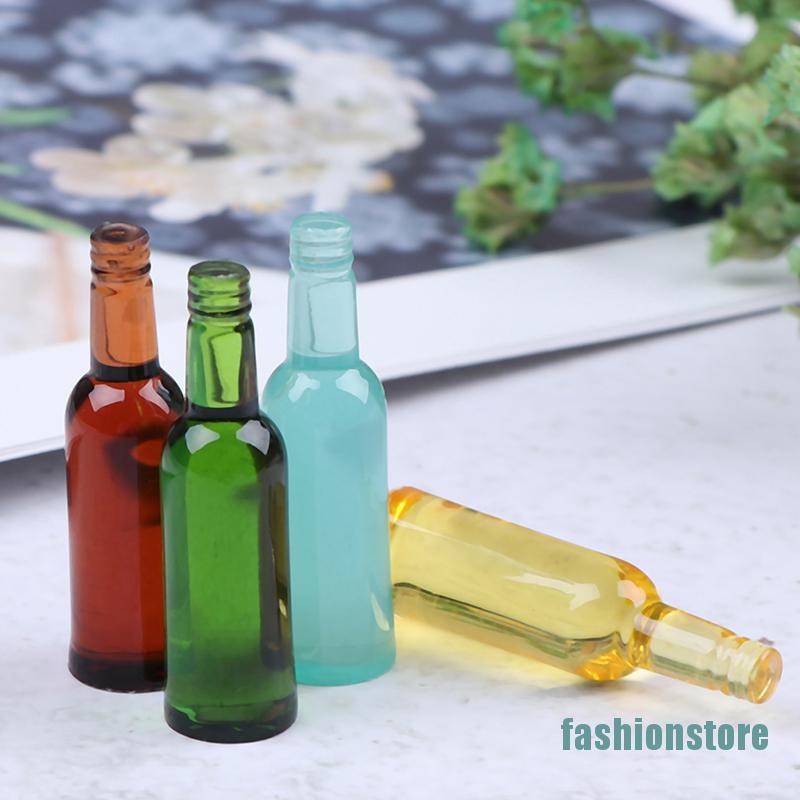 Bộ 6 Mô Hình Chai Bia Mini Tỉ Lệ 1: 12 Trang Trí Nhà Búp Bê