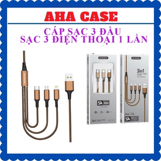 Cáp sạc m10s sd design chính hãng cáp sạc đa năng 3 đầu lightning, micro, typec, - hàng chất lượng cao