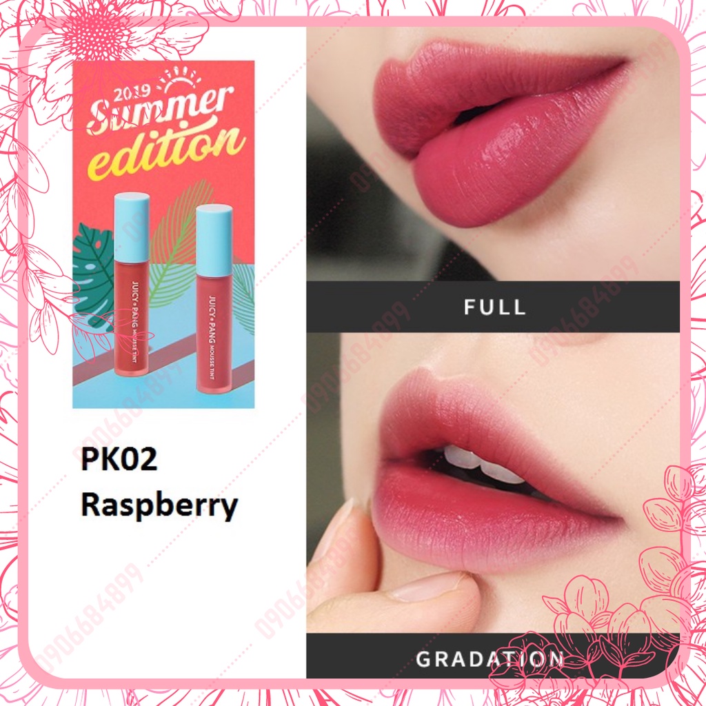 Son kem siêu mịn 💎 A'PIEU JUICY PANG MOUSSE TINT - LÔ SX 07/2020 💎 5.5g - PK02