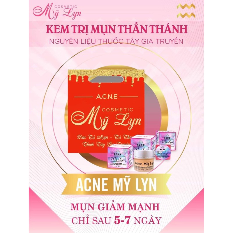 Kem Mụn Acne Mỹ Lyn Bigsize 10Gram (Date mới - Kèm quà độc quyền)